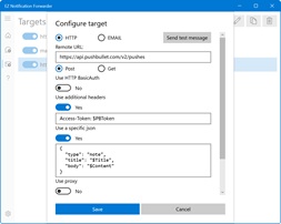 Edit http API target